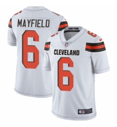 Men's Nike Cleveland Browns #6 Baker Mayfield White Vapor Untouchable Limited Player NFL Jersey