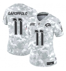 Women's Los Angeles Rams #11 Jimmy Garoppolo 2024 F.U.S.E Arctic Camo Salute To Service Limited Stitched Football Jersey(Run Small)