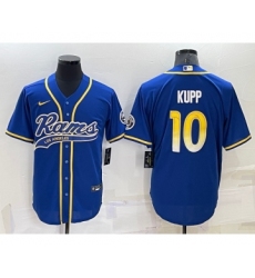 Men's Los Angeles Rams #10 Cooper Kupp Blue Stitched Cool Base Nike Baseball Jersey
