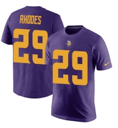 Nike Minnesota Vikings #29 Xavier Rhodes Purple Rush Pride Name & Number T-Shirt