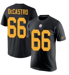 Nike Pittsburgh Steelers #66 David DeCastro Black Rush Pride Name & Number T-Shirt