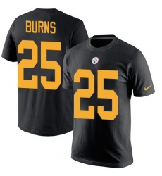 Nike Pittsburgh Steelers #25 Artie Burns Black Rush Pride Name & Number T-Shirt