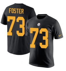 Nike Pittsburgh Steelers #73 Ramon Foster Black Rush Pride Name & Number T-Shirt
