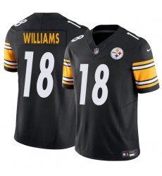 Men's Pittsburgh Steelers #18 Mike Williams Black 2024 F.U.S.E. Vapor Untouchable Limited Stitched Jersey