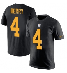 Nike Pittsburgh Steelers #4 Jordan Berry Black Rush Pride Name & Number T-Shirt