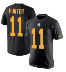 Nike Pittsburgh Steelers #11 Justin Hunter Black Rush Pride Name & Number T-Shirt
