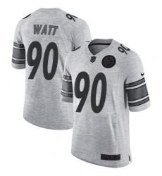 Men's Nike Pittsburgh Steelers #90 T. J. Watt Limited Gray Gridiron II NFL Jersey