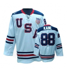 Men's Nike Team USA #88 Patrick Kane Premier White 1960 Throwback Olympic Hockey Jersey
