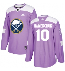 Men's Adidas Buffalo Sabres #10 Dale Hawerchuk Authentic Purple Fights Cancer Practice NHL Jersey