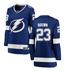 Women's Tampa Bay Lightning #23 J.T. Brown Fanatics Branded Royal Blue Home Breakaway NHL Jersey