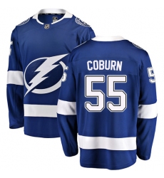 Youth Tampa Bay Lightning #55 Braydon Coburn Fanatics Branded Royal Blue Home Breakaway NHL Jersey