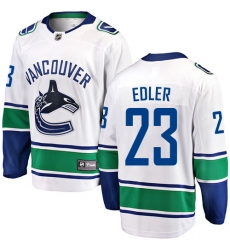 Men's Vancouver Canucks #23 Alexander Edler Fanatics Branded White Away Breakaway NHL Jersey