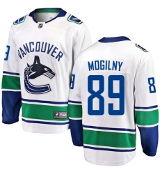 Youth Vancouver Canucks #89 Alexander Mogilny Fanatics Branded White Away Breakaway NHL Jersey