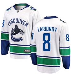 Men's Vancouver Canucks #8 Igor Larionov Fanatics Branded White Away Breakaway NHL Jersey