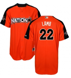 Men's Majestic Arizona Diamondbacks #22 Jake Lamb Replica Orange National League 2017 MLB All-Star MLB Jersey