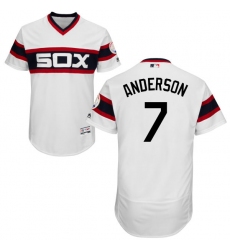 Men's Majestic Chicago White Sox #7 Tim Anderson White Flexbase Authentic Collection MLB Jersey