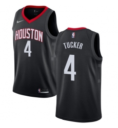 Youth Nike Houston Rockets #4 PJ Tucker Authentic Black Alternate NBA Jersey Statement Edition
