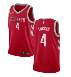 Youth Nike Houston Rockets #4 PJ Tucker Swingman Red Road NBA Jersey - Icon Edition