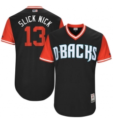 Men's Majestic Arizona Diamondbacks #13 Nick Ahmed 