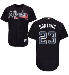 Men's Majestic Atlanta Braves #23 Danny Santana Blue Flexbase Authentic Collection MLB Jersey