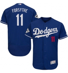 Men's Majestic Los Angeles Dodgers #11 Logan Forsythe Authentic Royal Blue Alternate 2017 World Series Bound Flex Base MLB Jersey