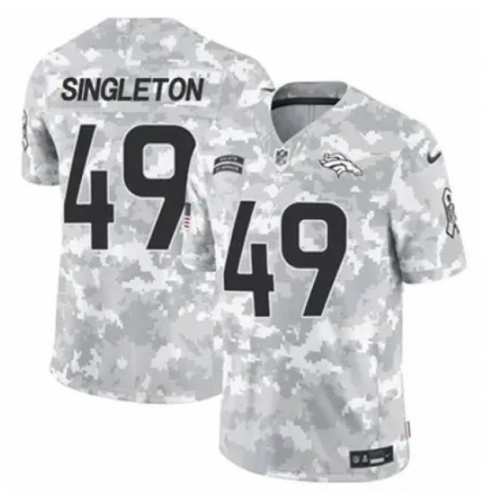 Men's Denver Brocos #49 Alex Singleton 2024 Salute To Service Stitched Limited NFL Jersey