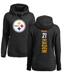 NFL Women's Nike Pittsburgh Steelers #21 Joe Haden Black Backer Pullover Hoodie