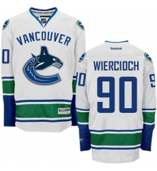 Men's Reebok Vancouver Canucks #90 Patrick Wiercioch Authentic White Away NHL Jersey