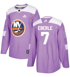 Youth Adidas New York Islanders #7 Jordan Eberle Authentic Purple Fights Cancer Practice NHL Jersey