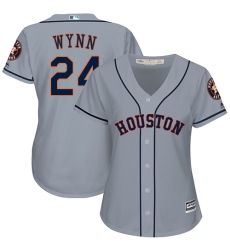 Women's Majestic Houston Astros #24 Jimmy Wynn Authentic Grey Road Cool Base MLB Jersey