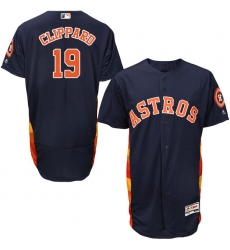 Men's Majestic Houston Astros #19 Tyler Clippard Navy Blue Flexbase Authentic Collection MLB Jersey