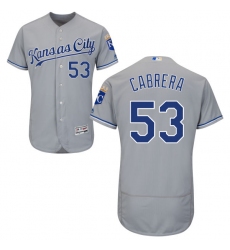 Men's Majestic Kansas City Royals #53 Melky Cabrera Grey Flexbase Authentic Collection MLB Jersey