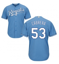 Men's Majestic Kansas City Royals #53 Melky Cabrera Replica Light Blue Alternate 1 Cool Base MLB Jersey