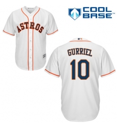 Men's Majestic Houston Astros #10 Yuli Gurriel Replica White Home Cool Base MLB Jersey