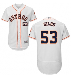 Men's Majestic Houston Astros #53 Ken Giles White Flexbase Authentic Collection MLB Jersey