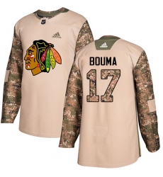 Men's Adidas Chicago Blackhawks #17 Lance Bouma Authentic Camo Veterans Day Practice NHL Jersey