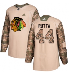 Men's Adidas Chicago Blackhawks #44 Jan Rutta Authentic Camo Veterans Day Practice NHL Jersey