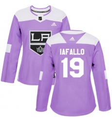 Women's Adidas Los Angeles Kings #19 Alex Iafallo Authentic Purple Fights Cancer Practice NHL Jersey