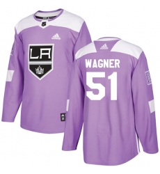 Youth Adidas Los Angeles Kings #51 Austin Wagner Authentic Purple Fights Cancer Practice NHL Jersey