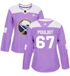 Women's Adidas Buffalo Sabres #67 Benoit Pouliot Authentic Purple Fights Cancer Practice NHL Jersey