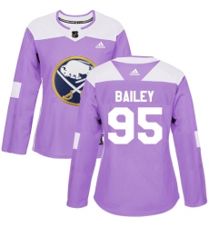 Women's Adidas Buffalo Sabres #95 Justin Bailey Authentic Purple Fights Cancer Practice NHL Jersey