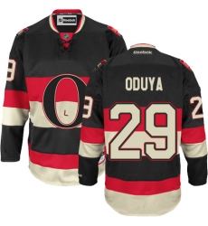 Women's Reebok Ottawa Senators #29 Johnny Oduya Authentic Black Third NHL Jersey