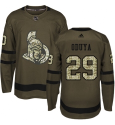 Youth Adidas Ottawa Senators #29 Johnny Oduya Authentic Green Salute to Service NHL Jersey