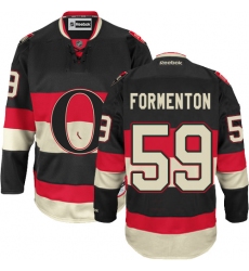 Women's Reebok Ottawa Senators #59 Alex Formenton Authentic Black Third NHL Jersey