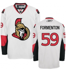 Women's Reebok Ottawa Senators #59 Alex Formenton Authentic White Away NHL Jersey