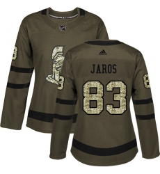 Women's Adidas Ottawa Senators #83 Christian Jaros Authentic Green Salute to Service NHL Jersey