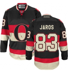 Women's Reebok Ottawa Senators #83 Christian Jaros Authentic Black Third NHL Jersey