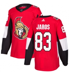 Youth Adidas Ottawa Senators #83 Christian Jaros Authentic Red Home NHL Jersey