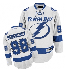 Youth Reebok Tampa Bay Lightning #98 Mikhail Sergachev Authentic White Away NHL Jersey