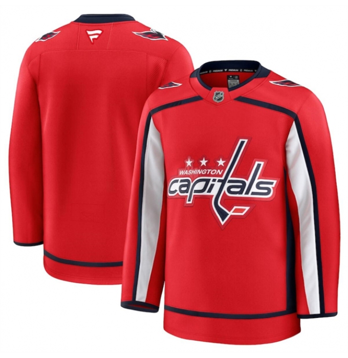 Men's Washington Capitals Blank Red 2024-25 Home Stitched Hockey Jersey